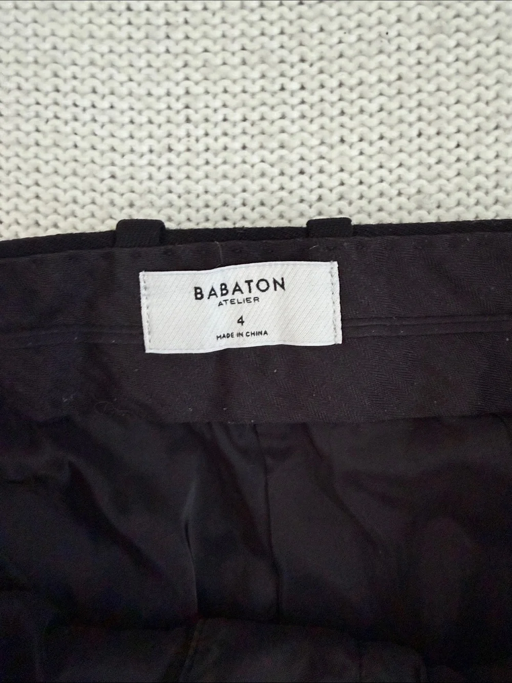 Babaton Atelier Wool Trousers Black Size 4
